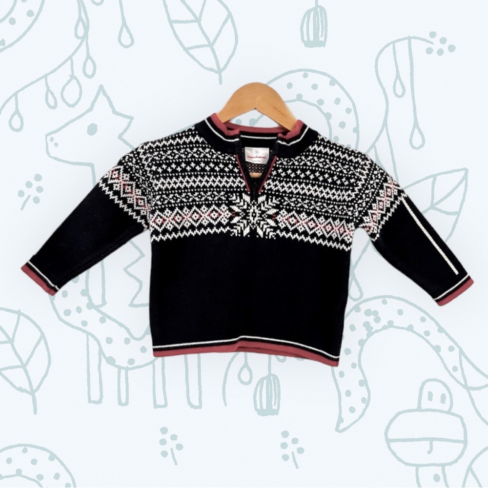 Hanna Andersson Black and White Kids Sweater